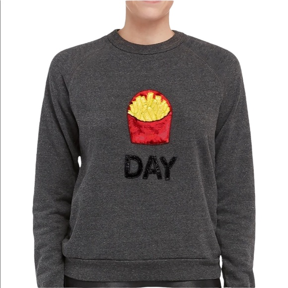 Bow & Drape Tops - Bow + Drape x Spanx | Fry-Day Sequined Pullover Sweatshirt Size Medium